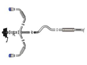Afe - Advance Flow Engineering - 49-36067-L | aFe Power Gemini XV 3 Inch To 2-1/2 Inch 304 Stainless Steel Cat-Back Exhaust System With Cut-Out Blue Flame For Toyota GR Corolla L3-1.6L (t) - Image 2