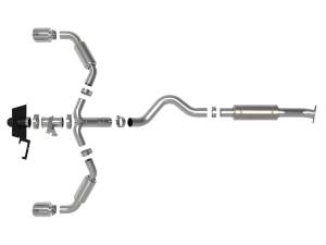 Afe - Advance Flow Engineering - 49-36067-P | aFe Power Gemini XV 3 Inch To 2-1/2 Inch 304 Stainless Steel Cat-Back Exhaust System With Cut-Out Polished For Toyota GR Corolla L3-1.6L (t) - Image 2