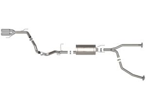 Afe - Advance Flow Engineering - 49-36068-P | aFe Power Vulcan Series 2-1/2 Inch To 3 Inch Stainless Steel Cat-Back Exhaust With Polished Tip Toyota Sequoia V6-3.4L (tt) - Image 2
