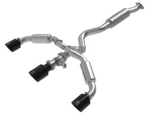 Afe - Advance Flow Engineering - 49-36070-B | AFE Power Gemini XV 3 IN to 2-1/2 IN 304 Stainless Steel Cat-Back Exhaust w/ Cut-Out Black (2023-2024 GR Corolla L3-1.6L t) - Image 1