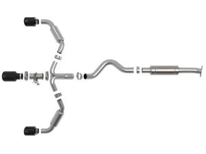 Afe - Advance Flow Engineering - 49-36070-B | AFE Power Gemini XV 3 IN to 2-1/2 IN 304 Stainless Steel Cat-Back Exhaust w/ Cut-Out Black (2023-2024 GR Corolla L3-1.6L t) - Image 2