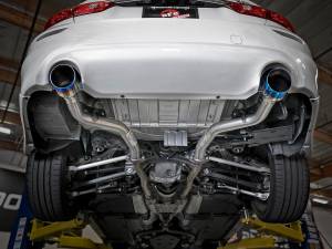 Afe - Advance Flow Engineering - 49-36130NM-L | AFE Power Takeda 2-1/2 IN 304 Stainless Steel Axle-Back Exhaust System w/Blue Flame Tips (2016-2024 Q50 V6-3.0L tt) - Image 6