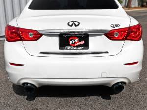 Afe - Advance Flow Engineering - 49-36132NM-B | AFE Power Takeda 2-1/2 IN 304 Stainless Steel Cat-Back Exhaust System w/ Black Tips (2016-2024 Q50 V6-3.0L tt) - Image 7
