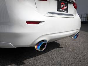 Afe - Advance Flow Engineering - 49-36132NM-L | AFE Power Takeda 2-1/2 IN 304 Stainless Steel Cat-Back Exhaust System w/ Blue Flame Tips (2016-2024 Q50 V6-3.0L tt) - Image 7
