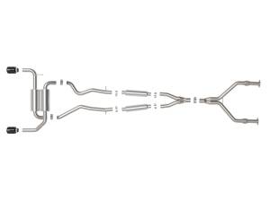 Afe - Advance Flow Engineering - 49-36136-B | AFE Power Takeda 2-1/2 IN 304 Stainless Steel Cat-Back Exhaust System w/ Black Tips (2014-2015 Q50 V6-3.7L) - Image 2