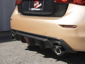 Afe - Advance Flow Engineering - 49-36136-C | AFE Power Takeda 2-1/2 IN 304 Stainless Steel Cat-Back Exhaust System w/ Carbon Fiber Tips (2014-2015 Q50 V6-3.7L) - Image 5