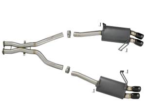 Afe - Advance Flow Engineering - 49-36339-B | AFE Power MACH Force-Xp 2-1/2 in 304 Stainless Steel Cat-Back Exhaust w/Black Tips (2006-2008 Z4 M E85 L6-3.2L) - Image 2
