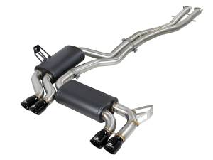 Afe - Advance Flow Engineering - 49-36344-B | AFE Power MACH Force-XP 2-1/2 IN 304 Stainless Steel Cat-Back Exhaust System w/ Black Tips (2001-2006 M3 E46 L6-3.2L) - Image 1