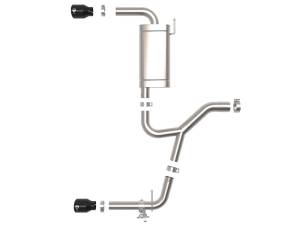 Afe - Advance Flow Engineering - 49-36349-B | AFE Power MACH Force-Xp 3 to 2-1/2 IN Stainless Steel Axle-Back Exhaust w/Black Tip (2015-2021 X1 F48 L4-2.0L t) - Image 2