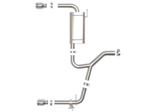 Afe - Advance Flow Engineering - 49-36349-P | AFE Power MACH Force-Xp 3 to 2-1/2 IN Stainless Steel Axle-Back Exhaust w/Polished Tip (2015-2021 X1 F48 L4-2.0L t) - Image 2