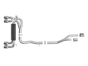 Afe - Advance Flow Engineering - 49-36350-P | AFE Power MACH Force-Xp 3 to 2-1/2 IN 304 Stainless Steel Cat-Back Exhaust w/Polished Tip (2019-2021 M2 F87 L6-3.0L tt) - Image 2