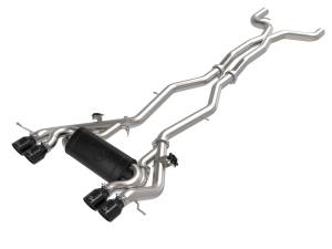 Afe - Advance Flow Engineering - 49-36351-B | AFE Power MACH Force-Xp 3 IN to 2-1/2 IN Stainless Steel Cat-Back Exhaust System Black (2021-2024 M3/M4 G80/82 L6-3.0L tt) - Image 1