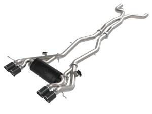 Afe - Advance Flow Engineering - 49-36351-C | AFE Power MACH Force-Xp 3 IN to 2-1/2 IN Stainless Steel Cat-Back Exhaust System Carbon (2021-2024 M3/M4 G80/82 L6-3.0L tt) - Image 1