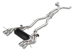 Afe - Advance Flow Engineering - 49-36351-P | AFE Power MACH Force-Xp 3 IN to 2-1/2 IN Stainless Steel Cat-Back Exhaust System Polished (2021-2024 M3/M4 G80/82 L6-3.0L tt) - Image 1