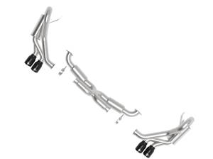 Afe - Advance Flow Engineering - 49-36406-1B | AFE Power MACH Force-Xp 2-1/2 IN 304 Stainless Steel Cat-Back Exhaust w/Black Tips (2012-2016 911 991 H6-3.8L) - Image 2