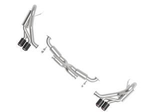 Afe - Advance Flow Engineering - 49-36406-1C | AFE Power MACH Force-Xp 2-1/2 IN 304 Stainless Steel Cat-Back Exhaust w/Carbon Fiber Tips (2012-2016 911 991 H6-3.8L) - Image 2