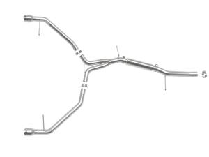 Afe - Advance Flow Engineering - 49-36419-P | AFE Power MACH Force-Xp 3 IN to 2-1/2 IN Stainless Steel Axle-Back Exhaust System Polished (2017-2019 A4 B9 L4-2.0L t) - Image 2