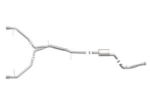 Afe - Advance Flow Engineering - 49-36420-P | AFE Power MACH Force-Xp 3 IN to 2-1/2 IN Stainless Steel Cat-Back Exhaust System Polished (2017-2019 A4 B9 L4-2.0L t) - Image 2