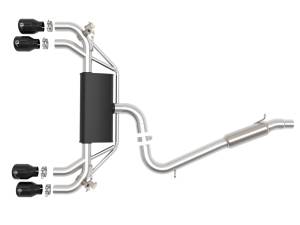 Afe - Advance Flow Engineering - 49-36430-B | AFE Power MACH Force-Xp 3 IN to 2-1/2 IN Stainless Steel Cat-Back Exhaust System Black (2015-2019 Golf R MKVII L4-2.0L t) - Image 2