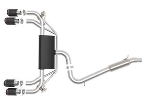 Afe - Advance Flow Engineering - 49-36430-C | AFE Power MACH Force-Xp 3 IN to 2-1/2 IN Stainless Steel Cat-Back Exhaust System Carbon (2015-2019 Golf R MKVII L4-2.0L t) - Image 2