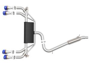Afe - Advance Flow Engineering - 49-36430-L | AFE Power MACH Force-Xp 3 IN to 2-1/2IN Stainless Steel Cat-Back Exhaust w/ Blue Flame Tip (2015-2019 Golf R MKVII L4-2.0L t) - Image 2
