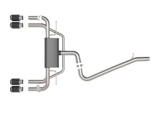 Afe - Advance Flow Engineering - 49-36442-C | AFE Power MACH Force-Xp 3 IN to 2-1/2 IN Stainless Steel Cat-Back Exhaust System Carbon (2015-2020 S3 8V L4-2.0L t) - Image 2