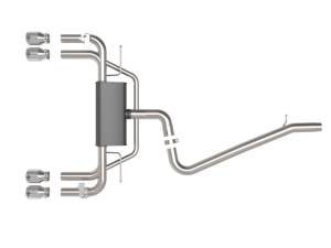 Afe - Advance Flow Engineering - 49-36442-P | AFE Power MACH Force-Xp 3 IN to 2-1/2 IN Stainless Steel Cat-Back Exhaust System Polished (2015-2020 S3 8V L4-2.0L t) - Image 2