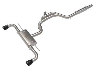 Afe - Advance Flow Engineering - 49-36451-B | AFE Power Gemini XV 3 IN to 2-1/2 IN 304 Stainless Steel Cat-Back Exhaust w/ Cut-Out Black (2022-2024 GTI MKVIII L4-2.0L t) - Image 1