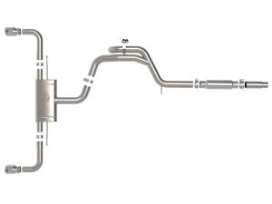 Afe - Advance Flow Engineering - 49-36451-P | AFE Power Gemini XV 3 to 2-1/2 IN 304 Stainless Steel Cat-Back Exhaust w/ Cut-Out Polished (2022-2024 GTI MKVIII L4-2.0L t) - Image 2