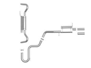 Afe - Advance Flow Engineering - 49-36452 | AFE Power MACH Force-Xp 3 IN to 2-1/2 IN 304 SS Cat-Back Hi-Tuck Exhaust System (2018-2023 Atlas L4-2.0L/V6-3.6L) - Image 2