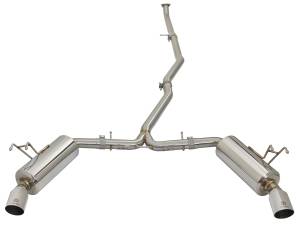 Afe - Advance Flow Engineering - 49-36615-P | AFE Power Takeda 2-1/4 to 2-1/2 IN 304 Stainless Steel Cat-Back Exhaust w/Polished Tips (2016-2021 Civic L4-1.5L t) - Image 1