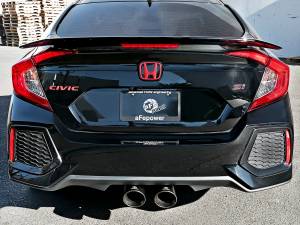 Afe - Advance Flow Engineering - 49-36618-B | AFE Power Takeda 3 IN 304 Stainless Steel Cat-Back Exhaust w/ Center Black Tips (2017-2020 Civic Si L4-1.5L t) - Image 8