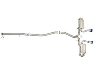 Afe - Advance Flow Engineering - 49-36618-L | AFE Power Takeda 3 IN 304 Stainless Steel Cat-Back Exhaust System w/ Blue Flame Tip (2017-2020 Civic Si L4-1.5L t) - Image 2