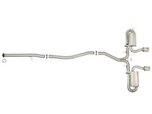 Afe - Advance Flow Engineering - 49-36618-P | AFE Power Takeda 3 IN 304 Stainless Steel Cat-Back Exhaust w/ Center Polished Tips (2017-2020 Civic Si L4-1.5L t) - Image 2