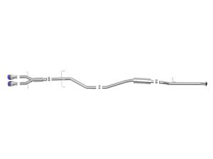 Afe - Advance Flow Engineering - 49-36619-L | AFE Power Takeda 2-1/2 IN 304 Stainless Steel Cat-Back Exhaust System w/ Blue Flame Tips (2017-2020 Civic Si L4-1.5L t) - Image 2