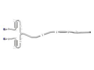Afe - Advance Flow Engineering - 49-36624-L | AFE Power Takeda 3 IN 304 Stainless Steel Cat-Back Exhaust System w/ Blue Flame Tips (2017-2021 Civic Sport L4-1.5L t) - Image 2