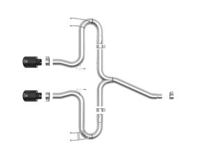 Afe - Advance Flow Engineering - 49-36625-B | AFE Power Takeda 2-1/2 IN 304 Stainless Steel Axle-Back Exhaust System w/ Black Tips (2017-2021 Civic Sport L4-1.5L t) - Image 2