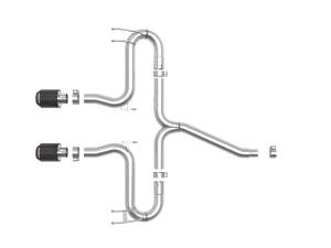 Afe - Advance Flow Engineering - 49-36625-C | AFE Power Takeda 2-1/2 IN 304 Stainless Steel Axle-Back Exhaust System w/ Carbon Fiber Tip (2017-2021 Civic Sport L4-1.5L t) - Image 2