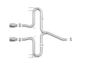 Afe - Advance Flow Engineering - 49-36625-P | AFE Power Takeda 2-1/2 IN 304 Stainless Steel Axle-Back Exhaust System w/ Polished Tips (2017-2021 Civic Sport L4-1.5L t) - Image 2