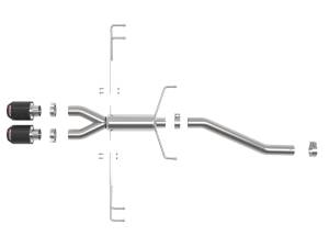 Afe - Advance Flow Engineering - 49-36626-C | AFE Power Takeda 2-1/2 IN 304 Stainless Steel Axle-Back Exhaust System w/ Carbon Fiber Tip (2017-2021 Civic Type R L4-2.0L t) - Image 2