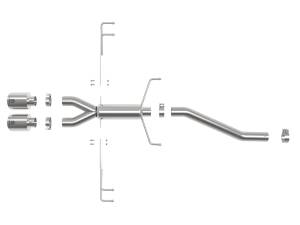 Afe - Advance Flow Engineering - 49-36626-P | AFE Power Takeda 2-1/2 IN 304 Stainless Steel Axle-Back Exhaust System w/ Polished Tips (2017-2021 Civic Type R L4-2.0L t) - Image 2