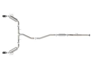 Afe - Advance Flow Engineering - 49-36628-C | AFE Power Takeda 2-1/2 IN to 2-1/4 IN 304 Stainless Steel Cat-Back Exhaust System Carbon (2022-2024 Civic L4-1.5L t) - Image 2