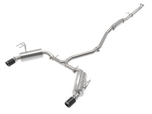 Afe - Advance Flow Engineering - 49-36628-C | AFE Power Takeda 2-1/2 IN to 2-1/4 IN 304 Stainless Steel Cat-Back Exhaust System Carbon (2022-2024 Civic L4-1.5L t) - Image 1