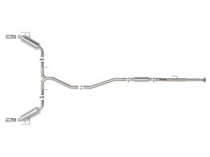 Afe - Advance Flow Engineering - 49-36628-P | AFE Power Takeda 2-1/2 IN to 2-1/4 IN 304 Stainless Steel Cat-Back Exhaust System Polished (2022-2024 Civic L4-1.5L t) - Image 2