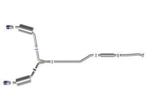 Afe - Advance Flow Engineering - 49-36629-L | AFE Power Takeda 2-1/2 IN to 2-1/4 IN 304 Stainless Steel Cat-Back Exhaust System Blue (2009-2014 TSX L4-2.4L) - Image 2