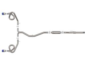 Afe - Advance Flow Engineering - 49-36630-L | AFE Power Takeda 2-1/2 IN to 3 IN 304 Stainless Steel Cat-Back Exhaust w/ Blue Flame Tip (2022-2024 Civic Si L4-1.5L t) - Image 2
