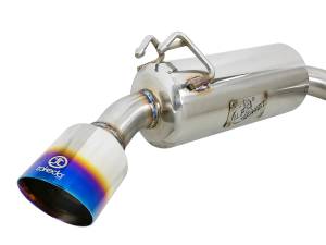 Afe - Advance Flow Engineering - 49-36701-L | AFE Power Takeda 3 IN to 2-1/2 IN 304 Stainless Steel Cat-Back Exhaust w/ Blue Flamed Tips (2008-2015 Lancer L4-2.0L t) - Image 5