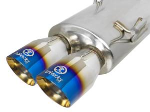 Afe - Advance Flow Engineering - 49-36801-L | AFE Power Takeda 3 IN to 2-1/4 IN 304 Stainless Steel Cat-Back Exhaust w/ Blue Flame Tip (2015-2020 WRX Sti H4-2.0/2.5L t) - Image 3