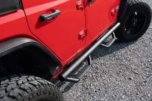 RCJ1866B | Rough Country Wheel to Wheel Nerf Steps (2018-2024 Wrangler JL Unlimited 4WD | 4 Door)