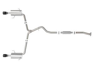 Afe - Advance Flow Engineering - 49-36804-B | AFE Power Takeda 2-1/2 IN to 2-1/4 IN 304 Stainless Steel Cat-Back Exhaust w/ Black Tip (2014-2018 Forester XT H4-2.5L t) - Image 2
